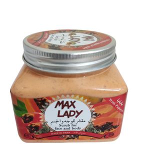 اسکراب لایه بردار پوست مکس لیدی مدل papayaحجم 300 میلی لیتر